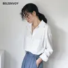 Vintage Blouse Women Spring Fall Long Sleeve Shirt Korean Style Loose Casual White Chiffon Tops Elegant Female Simple OL Blusas 210520