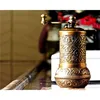 Turkish Copper Pepper Coffee Spice Salt Grinder Hand Mill Traditional Handmade 4.3 inch Kitchenware Gift Decorative Embroidered 210611