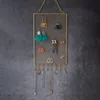 Pochettes à bijoux, sacs écran d'affichage grille rectangulaire stockage décoratif collier boucle d'oreille en diamant support organisateur en métal mur