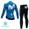 Set da corsa 2021 Uomo Sport invernali in pile Maglia da ciclismo Pantaloni con bretelle termici Set di calzamaglie4541084