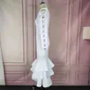 Kadınlar Beyaz Uzun Elbise Seksi V Boyun Ayak Bileği Uzunluk Yıl Arifesi Bodycon Parti Gece Yemeği Tarihi Robe Kış Elbiseler Artı Boyutu 210513