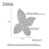 Zakol Fashion Luxury Butterfly AAA Cubic Zirconia Micro Pave Setting Flower Big Stud Earrings For Women Party Gift FSEP2078 210615676312