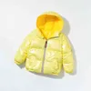 Winter Boys Down Jackets Children Hooded Outerwear Autumn Girls Warm Teens Fashion Kids Zipper Coat 211204