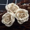 100pcs 4cm Silk Gold Artificial Rose Flower Heads Decorative s for Wedding Home Party Decoration Mini DIY Fake Wall 211023