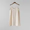 Johnature Casual Tops Solid Color Camis Summer Clothes O-Neck Loose Comfortable Cotton Linen Vest Women Slings 210521