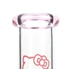 10'' pink Kitty Bong Hookah glass smoking KT beaker bottom clear tube small water pipe colorful mouth wholesale price 14 mm female joint and bowl