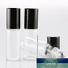 Wholesale 5ML Travel Transparent Glass Roll on Perfume Bottle For Essential Oils Empty Cosmetic Vial With Steel Beads