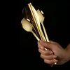 Stainless Steel Fork Knife Spoons Dessert Coffe Spoon Silver Gold Black Cutlery Home Kitchen Tableware Set