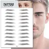 Eyebrow tools &stencils 3D stickers Biomimetic semi-permanent water transfer printing waterproof line the brows eyebrows Tattoo 20pcs a lot