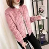 Chaquetas de invierno para mujer, abrigos cálidos informales con botones de manga larga y cuello redondo, uniforme de béisbol ajustado sólido, ropa de abrigo de otoño para mujer 210526