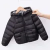 2021 novo inverno crianças jaquetas leves pato para baixo outwear para meninos bebés meninas doces cor casaco crianças roupas 1 2 4 6 8Y H0909