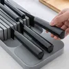 Cutlery Storage Tray Knife Block Holder Tableware Organizer Spoon Fork Separation Box Kitchen Drawer Plastic Container Cabinet 211110