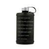 Water Bottle BPA Free Plastic Big Drink Jug For Travel Fitness Tourism Sports With Handle Intake Time Table Imprint