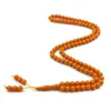 Tasbih Orange Resin 99 Pärlor Armband Eid Gift Muslim Rosary Bead Islamic Arabisk Smycken Tillbehör 2021 Fashion Misbaha Produkt