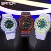 Snada New Men's Watchesスポーツ電子腕時計防水ファッション蛍光デュアルディスプレイデジタルクォーツ時計3029 G1022