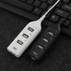 Mini USB High Speed ​​4-poort 4 poort USB HUB Netwerk Delen Schakelaar voor Laptop PC Notebook Computer Zwart / Wit