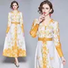 İlkbahar Yaz Moda Parti Dres Zarif V Yaka Fener Kollu Vintage Kadın Rahat Vestido 210531