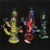 Straight Hookah Eye Silicone Bong 7 pulgadas Fumar tabaco Percoladores bongs Cubilete extraíble Tubos de agua de vidrio irrompibles Dab Rigs Recicladores