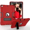 3 in 1 Silicon PC Full Body Case Shockproof Hybrid Robot Heavy Duty Kids Safe Rugged Cover Kickstand voor iPad Mini 2 5 6 Mini6 Pro Air 4 Air4 10.9 11 7 8 10.2 2021 10.5 9.7