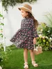 Toddler Girls Floral Flounce Sleeve Dress SHE