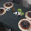 Nappe de luxe Tableau 3D Tableau de table 3D Dîner rectangulaire Home Cuisine Cuisine Décorative Polyester Tea Casquette
