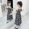 Teenage Girls Beach Dress Floral Party Casual Style Kids Sommarkläder Tjej 6 8 10 12 14 210528