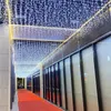 Festa de Natal Decoração Garland LED Cortina Icicle String Light 220 V 4m 96 LEDs Interior Gota Jardim Estágio Outdoor Luzes Decorativas Suprimentos