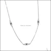 Andere mode-peressoires 925 Sterling Sier Ketting, Blauw Zirkoon, Mal Vrouwelijke Ooghanger, 35 + 10 cm Beschermende keten, Garantie Drop levering