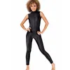 Women Mock Neck One Piece Yoga Suit Backless Ballet Spandex Unitard Back039s Cut Out Gymnastics Suit Sleeveless Bodysuit Gym Na7765229