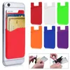 Universal Silicone Capas Carteira Cartão Cartões Cartões Portáteis Adesivo De Bolso 3M Adesivo Bolsa de Titular de ID para iPhone Samsung Moto LG OnePlus Huawei Xiaomi Telefone Celular