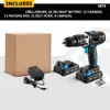 20V Max Household DIY Woodworking Lithium-Ion Battery Cordless Drill Driver Power Tools Electric