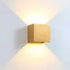 6W/10W LED Wall Lamp Indoor Bedroom Decoration Wall Light Outdoor Garden Lamp Waterproof IP65 Aluminum Brushed Gold/Silver/Brown 210724