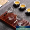 Vintage Chinese Tea Infuser Stainless Steel Dual Mesh Tea Strainer Loose Leaf Tea Filter Ceramic Handle Gongfu a Accessories Factory price expert design Quality