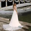 Платья глубокие лифы с двумя слоистыми русалкой свадебное платье с съемным поездом иллюзия татуировки задняя свадебные платья