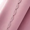 Rideaux occultants en dentelle rose, magnifique, pour fenêtre, salon, chambre à coucher, ombrage élevé, épais, personnalisé