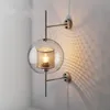 Lâmpadas de parede Designer nórdico Industrial Light Vintage Creative Concise Glass Kitchen Restaurant Loft