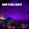 Carro Starry céu telhado carro interior rotating telhado estrela luz estrela céu ajustável lâmpada de projetor lâmpada automática usb galáxia atmosfera noite luzes