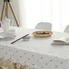 Modern Simple Plaid Tablecloth Pastoral Cotton Linen Dining Lace Dustproof Cover Towel Tea Cloth Runner 2109142117339