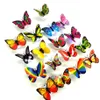 LED Färgglada Byte Butterfly Glödande Väggdekaler Nattlampor Heminredning DIY Kylskåpmagneter Party Desk Stickers