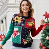 Camisolas femininas Bunniesfairy 2022 Sweater de Natal de inverno Ano de malha de malha de malha