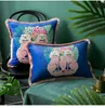Luxury Designer Pillow Case Classic Animal Flower Pattern Printing Tassel Cushion Cover 45 * 45cm eller 35 * 55cm för ny heminredning och festi