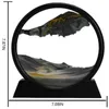 Moving Sand Art Picture Round Glass 3D Deep Sea Sandscape In Motion Display Flowing Sand Frame7Inch Q05258011293