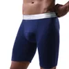 Cuecas cuecas boxer masculinas plus tamanho 7xl sem costura esportes longos modal perna de algodão fitness calcinha cueca boxershorts