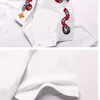High Novelty luxury Men collar Embroidered Red Snake Fashion Polo Shirts Shirt Hip Hop Skateboard Cotton Polos Top Tee #B95 210329