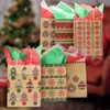 Kerstcadeau Verpakking Zakken Voedsel Geschenken Kraft Papieren Bag Winkelen Handtassen 9.1 * 7.3 * 3.5 inch XD24749