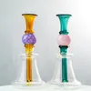 Narguilé Heady Bong en verre 7 pouces forme de boule conduite d'eau droite Perc 14mm joint femelle huile Dab plate-forme N trous percolateurs plates-formes Bongs avec tuyaux de bol