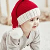 BERETS 1 PC Söt Pompom Kids Girl Boy Beanie Cap Christmas Parent-Child Hat Solid Color Warm Crochet Mom Baby Bonnet For Children