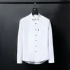 Camicie firmate da uomo Abbigliamento di marca Camicia elegante a maniche lunghe da uomo Stile Hip Hop Top in cotone di alta qualità 1042