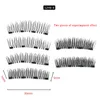 Eyelashes magnéticos 3d reutilizáveis ​​de alta qualidade com 3/4 ímãs Makeup artesanal Eyelash 6 estilos