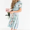 Jocoo Jolee Elegant Short Sleeve Belted Slim Midi Dress Bohemian Floral Print V-Neck A Line Dress Casual Summer Beach Sundress 210518